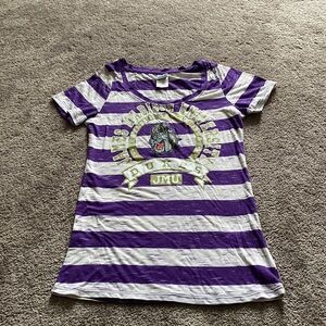 Creative Apparel Striped JMU James Madison University Dukes Top SIZE M